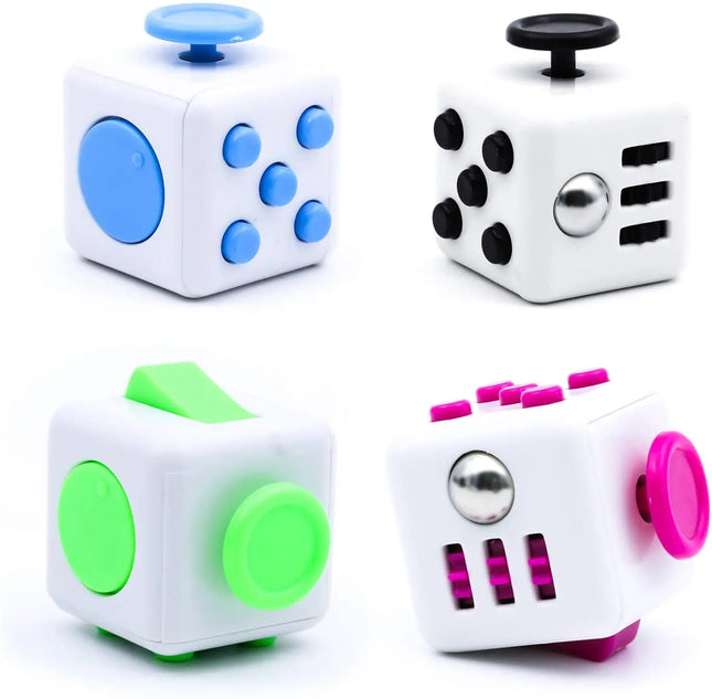 Solid Color Fidget Decompression Dice for Releasing Stress, Relieving Autism and Anxiety in Adults and Kids, Stress Relief Anti-Stress Fingertip