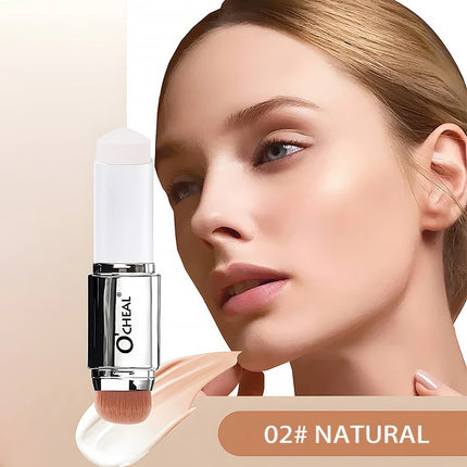 2-in-1 Color-Changing Foundation Stick Lightweight Moisturizing Concealer Foundation Cream Face Brightening Makeup Cosmetics