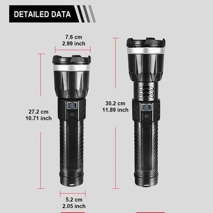 780000000LM Super Powerful Flashlight Rechargeable LED Tactical Torch  Ultra Bright Long Range 6000M Lantern Outdoor With Stand
