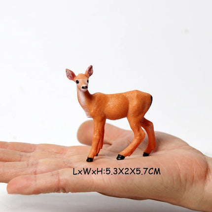 Simulation Woodland Animal Deer ,Moose,Elk,Reindeer,Alpaca,Kudu Model Figurines Cake Toppers Collection Figure Christmas Gift