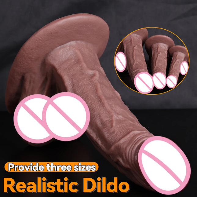 XXL Soft Skin Feel Realistic Dildo Adult Sex Toys for Women Men Big Suction Cup Soft Double Silicone Masturbators Dildos Penis