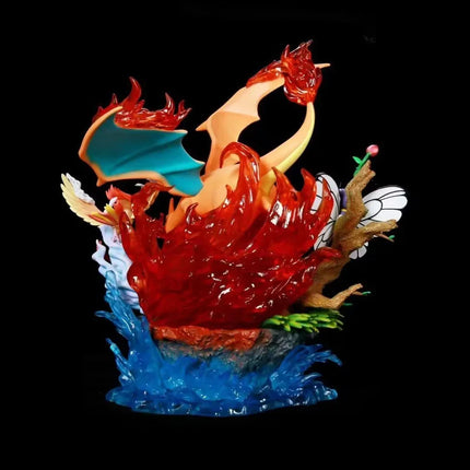 Pokemon Ash Ketchum Light Up Gk Anime Figure Charizard Squirtle Bulbasaur Collectible Statue Model For Adult Anime Collectors