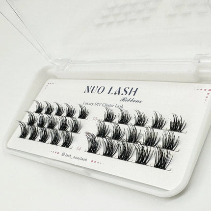 Nuo Cluster Eyelash Thin Band Natural Look Wholesale Diy Pre-cut Lash Extensions Super Soft Segment Lash Clusters Private Label