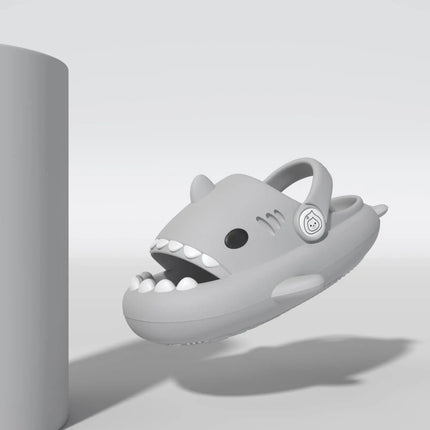 KIDMI Boys Girl Shark Slides Non-Slip Open Toe Cloud Sandals Cute Comfy Cushioned Thick Sole Slippers Cartoon Shower Slippers