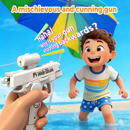 Two-Way Reverse Water Gun Prank Toys Mini Portable Squirt Gun for Kids Adults Summer Pool Beach Water Fight Stress Relief Gifts