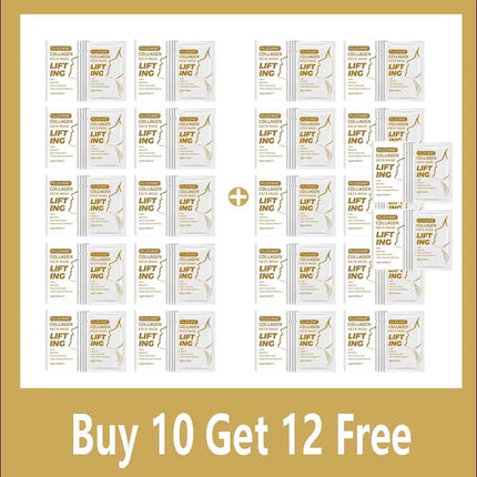 Overnight Collagen Neck Mask Anti Wrinkle 4Pcs/Box Moisturizing Lift Firming Neck Mask Hyaluronic Acid for All Skin Types
