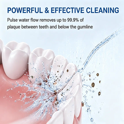 Portable Water Flosser Oral Irrigator 300ML 4 Modes IPX7 Waterproof Dental Cleaner 360° Nozzle for Travel Home Use