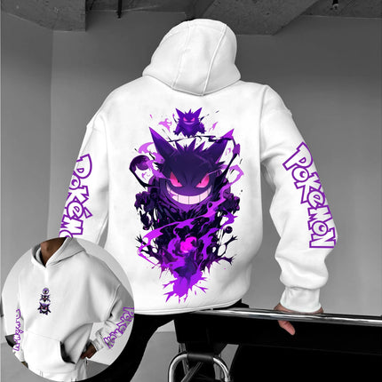 2026 Pokémon Game Gengar Collaboration Hoodie Spring/summer New Harajuku Men's and Women's Loose Casual Parent-child Sweater