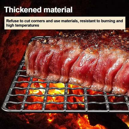 New High Quality Barbecue Net Portable Durable Iron Wire Grill Racks Reusable Square Grill Net Nonstick Roast Grate Net