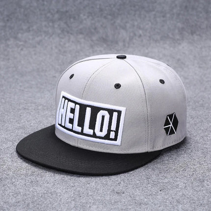 Men's Letter Embroidery Tide All-match Flat Brim Baseball Cap Ladies Summer Hip-hop Hat Outdoor Shade Adjustable Peaked Cap