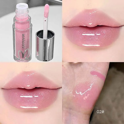 Cute Sparkling Mirror Lipstick Moisturizing Sexy Pink Shining Lips Gloss Long Lasting Lip Tint Makeup Jelly Glaze Cosmetics