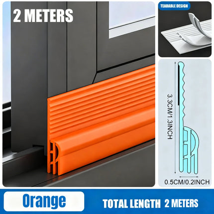 2/4M Self Adhesive Window Door Seal Strip Windproof Soundproof Dustproof for Sliding Glass Doors Windows Insulation Easy Install