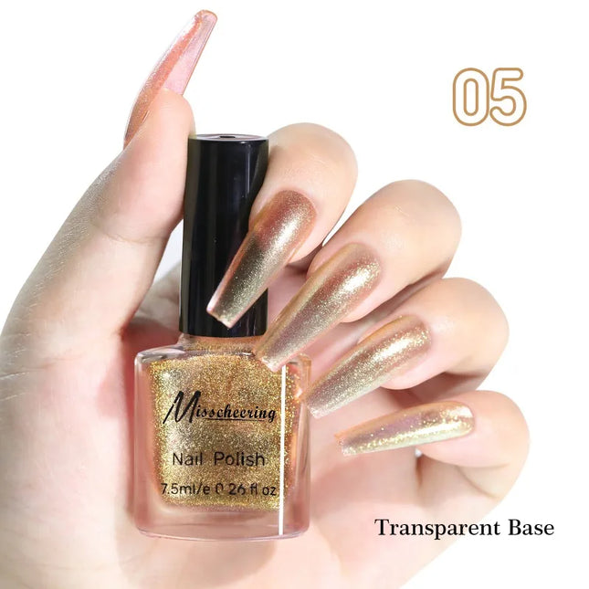 Shimmer Nail Polish Pearlescent Chameleon Oily Nail Polish No Peeling No Smell No Fading Nail Polish Varnish Without Lamp Salon