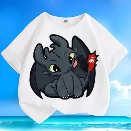 New How to Train Your Dragon Toothless Kids Tees Summer Crew Neck Loose Trendy Casual Short Sleeve Tops for Boys Girls