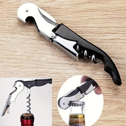 1pc Premium Stainless Steel Wine Bottle Opener Multi-Functional Bottle Openers Wine Cork Screw Corkscrew Beer Cap Remover Bar