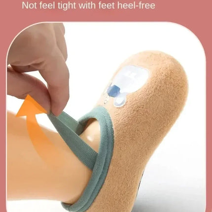Baby Anti-slip Socks Newborn Warm Crib Floor Shoes with Rubber Sole for Children Boy Toddler Foot Girl Infant Cute Kids Slippers