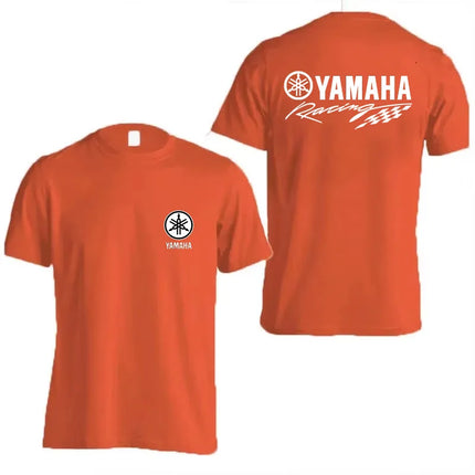 Yamaha Motorcycle Racing Short Sleeve T-Shirt round Neck 100% Pure Cotton Casual Fashion Top for Men And Women