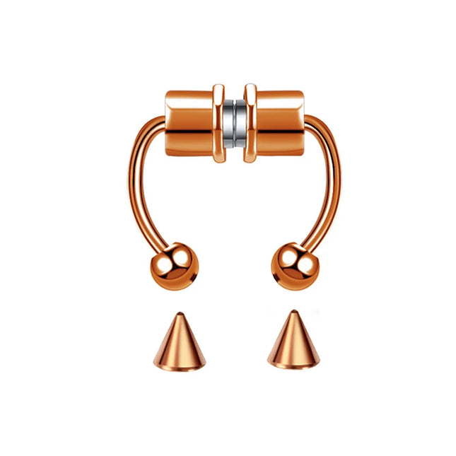 Stainless Steel Fake Piercing Nose Ring Hoop Septum Non Piercing Nose Clip Rock HipHoop Magnet Fashion Punk Women Nose Hoop Ring