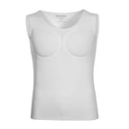 Xl【weight 75-84kg】 / Seamless white sleeveless (10th generation muscle pad removable)