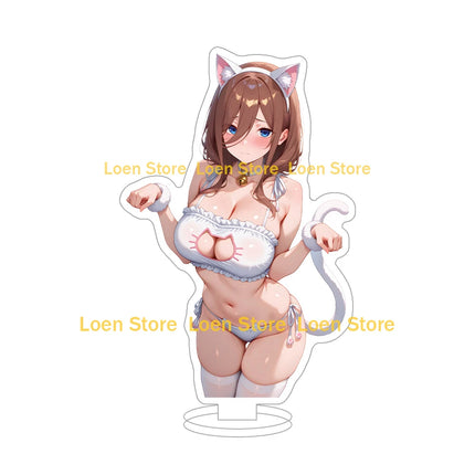 Hot game Anime sexy lingerie bikini girl student big ass big breasts bunny girl Anime Figure Acrylic stand desk ornament gift