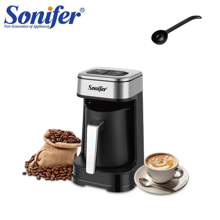 Sonifer Automatic Turkish Coffee Maker SF-3588, Smart Anti-Spill Sensor, Fast & Slow Brew Modes, 250ml, 700W, One-Touch