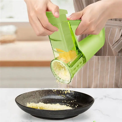 A98G-Electric Cheese Grater Salad Maker With 4 Different Shapes Of Blades 40W Electric Rotary Slicer Shredder Black