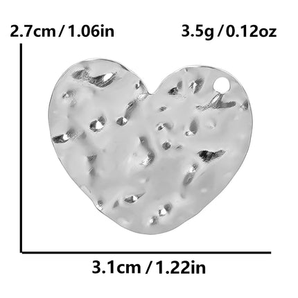 Breloque Metal Love Stainless Steel Flower Pendants For Jewelry Making Earrings Bracelets Headwear DIY Heart Charms Accessories