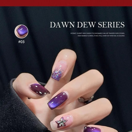 2025 New Cat Eye Nail Polish Gel Dynamic Glass Bead Magnetic Nail Varnish Semi-permanent UV/LED Nail Gel DIY Fingertip Art Salon