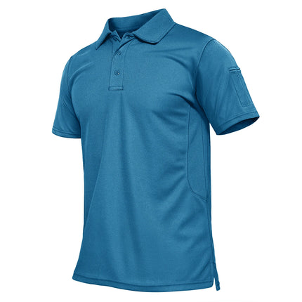 TACVASEN Summer Colorful Fashion Polo Tee Shirts Men's Short Sleeve T-shirt Quick Dry Team Work Green T-Shirt Tee Tops Clothing