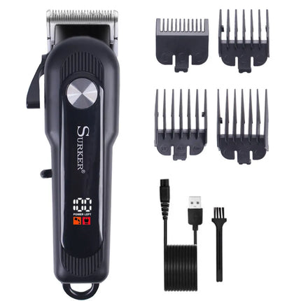 Professional Hair Clipper Ceramic Blade Male Hair Trimmer LED Display Haircut Machine USB Charging