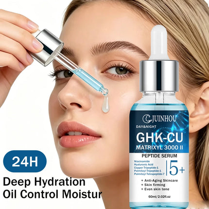 JUINHOU Facial Surem with Blue Copper Brighten skin Serum for Dry Damaged Skin Deep Hydrating Moisturizing Face Care All Skin