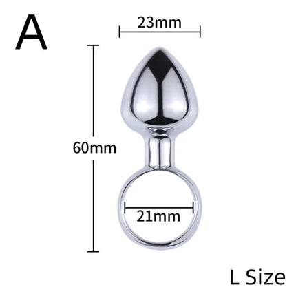 Exotic Accessories Metal Anal Plug With Pull Ring Adult Sex Products Anus Dilator Ass Stuff Tail Bdsm Erotic Games Novel Toys