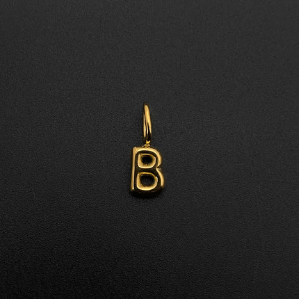 eManco Stainless Steel Gold-plated Charms Modern Style 3D Bubble Alphabet Elements DIY Necklace Bracelet Jewelry Making