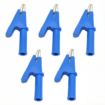 Alligator Crocodile Clip PVC  Insulated Handle Battery Test Clamp  Probe Connector Banana Plug  30A Electric Battery Welding