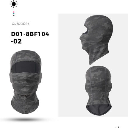 Motorcycle Cooling Full Face Mask Summer Breathable Motorbike Riding Hood Neck Cover Motocross Cycling Helmet Headgear