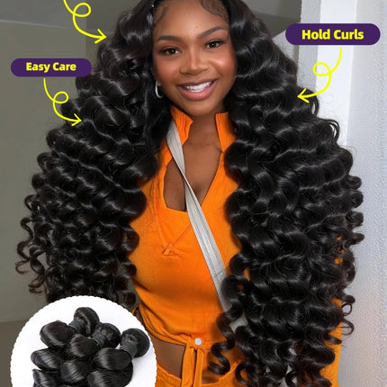 Wigirl Loose Wave Bundles Human Hair Raw Virgin Unprocessed Extensions 1 3 4 Loose Deep Wave Bundles Double Weft Wholesale