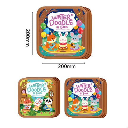 Magic Water Drawing Book Children's Montessori Reusable Coloring Book, Sensory Early Educational Learning Painting Toys for Kids
