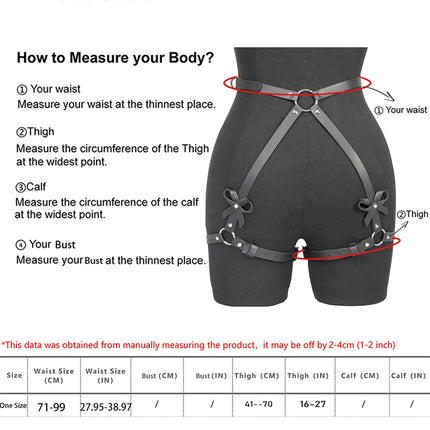 Women Sexy Garter Belt  Harness Lingerie Body stockings Leg Harness Fetish Erotic Rave Sword Belts Goth bodysuit