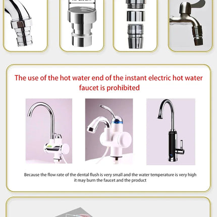 Water Dental Flosser Faucet Oral Irrigator Floss Dental Irrigator Dental Pick Oral Irrigation Teeth Cleaning Machine