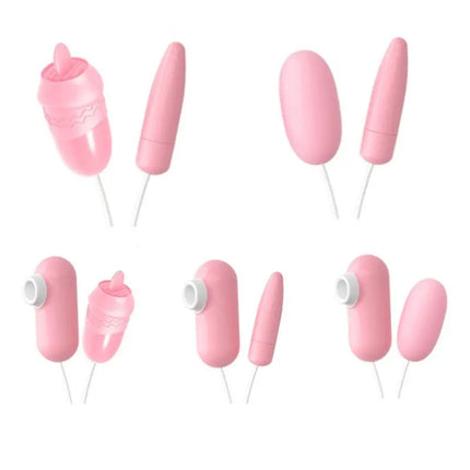 USB Charge Double Jump Egg Tits Licking Sucking Vibrator Clitoris Stimulate Female Vagina Masturbation Sex Toys for Women Adults