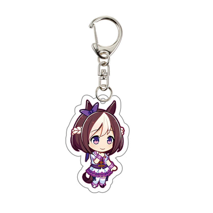 Fans gifts Anime keychains Acrylic Stand Ornaments Uma Musume Pretty Derby Oguri Cap Silence Suzuka Agnes Tachyon Clear Bliss