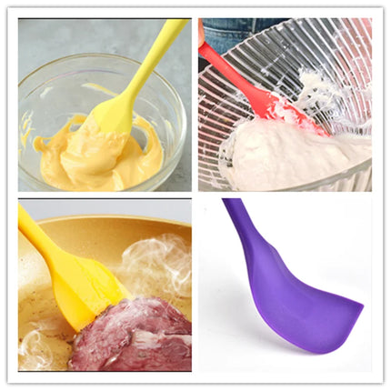 5/10/15/20PCS Random Color Silicone Spatulas Cream Spatula Cake Cream Scraper Baking Cake Tool Heat-resistant Seamless Scraper