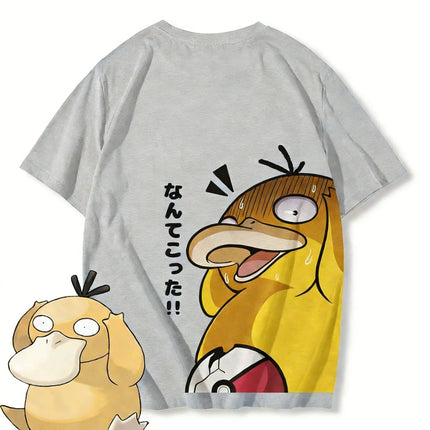 Pokemon Psyduck Anime T Shirt Men Women Casual Cotton Short Sleeve Tee Summer Y2k Streetwear Graphic Print 2026 New Cartoon Top