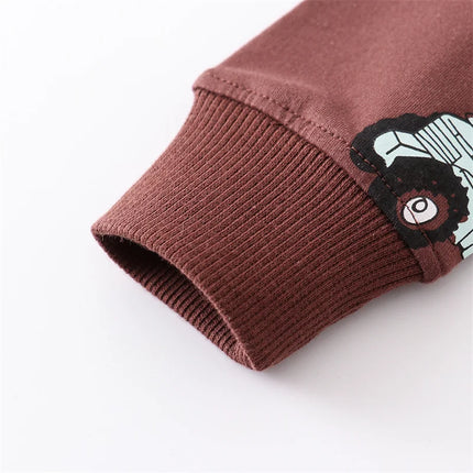 Jumping Meters 2-7T New Arrival Boys Girls Sweatshirts Autumn Spring Kids Clothes Cars Print Hot Selling Shirts Tops Baby