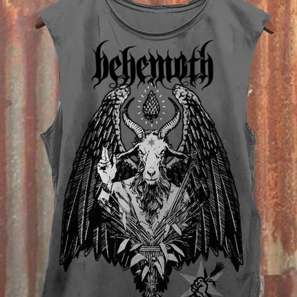 Neutral Tank Retro Satan Curse Sheep 3D Printed Tank Top Punk Style Street Fashion Casual Men's Tank Top Plus Xs-5XL