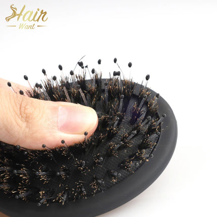 Hair Want Boar Bristles Hair Extension Brush with Nylon Travel Size Hair Brush Protable Mini Hair Brush for Pockets Purses