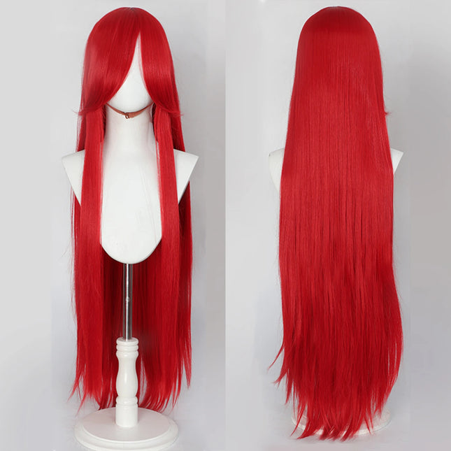 100CM Long Straight Wig With Bangs Synthetic Cosplay Wig For Women Pink Purple Cosplay Wigs for Party For Halloween