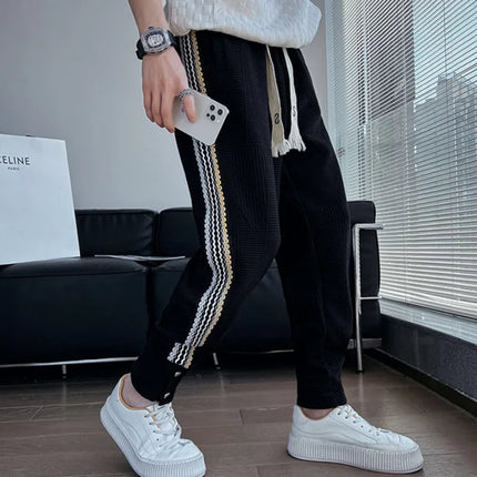 Men's Sweatpants Jogger Trousers Stripe Man Sweat Pants Harem Athletic Sport Track Harajuku Baggy New Items in Casual Fashion