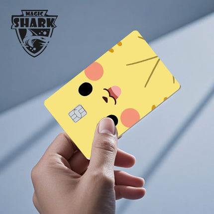 Maigc Shark Cute Pokemons Mewtwo Eevee Pikachu Gengar Sticker Film Cover for Debit Credit Card No Fade