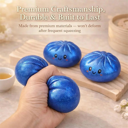 Super Soft Bun Squishy Toy, Glitter Powder Bun Slow Rebound Stress Relief Ball, Stress Relief Squeeze Toy for Kids & Adults